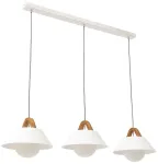 Valgusti rippuv Almitara, E27, 3 x 15 W, valge v. / pruun v.