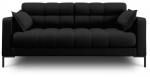 Diivan Micadoni Home Mamaia 2 Seats, must v., 152 x 92 cm x 75 cm