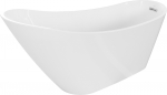 Vann, teisaldatav Mexen Oviedo, 170 cm x 76 cm x 82 cm, ovaalne, valge/kroom