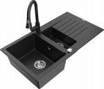 K&ouml;&ouml;givalamu koos kraaniga Mexen Matias Elia, graniit, 90 cm x 50.5 cm x 20 cm, metallic black/silver