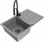 K&ouml;&ouml;givalamu koos kraaniga Mexen Bruno Aster, graniit, 79.5 cm x 49.5 cm x 20 cm, must/hall