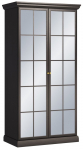 Riidekapp Gala Meble Lucca S2DL, must v., 102.5 cm x 55.5 cm x 200 cm, peegliga