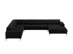 Nurgadiivan Micadoni Mamaia Velvet, must v., vasak, 327 x 256 cm x 75 cm