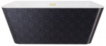 Vann, teisaldatav Besco Varya Glam Graphite, 150 cm x 75 cm x 58 cm, ristk&uuml;lik, kuldne/grafiit