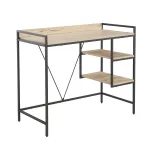 Kirjutuslaud ja riiul Home4you Lester, 93 cm x 48 cm, 82 cm, pruun v.