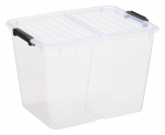 Kaanega hoiukarp Plast Team, 30 l, l&auml;bipaistev, 43 x 33 x 30 cm