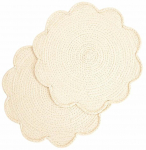 Lauamatt Homla Tala 244091, 38 cm x 38 cm, 2 tk, Valge v.