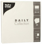 Pabersalvr&auml;tikud Pap Star Daily Collection, 32 cm x 32 cm, valge v., 20 tk