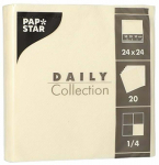 Pabersalvr&auml;tikud Pap Star Daily Collection, 24 cm x 24 cm, &scaron;ampanja v., 20 tk