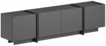 TV-kapp Nordure Lowen, antratsiit v./must v., 35 cm x 180 cm x 46.2 cm
