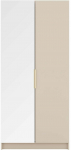 Riidekapp Mirtillo With Mirror, ka&scaron;miir v., 60 cm x 100 cm x 216 cm, peegliga, 2 tk