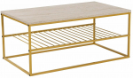 Kohvilaud Kalune Design Asude, kuld v./travertine v., 55 cm x 95 cm x 42 cm