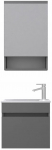 Vannitoa m&ouml;&ouml;bli komplekt Kalune Design Piccolo, matt hall v., 24.5 cm x 50 cm x 50 cm