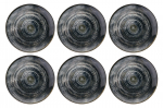 Taldrikute komplekt prae Hermia Spiral, 25.5 cm x 25.5 cm x 2.5 cm, must v.
