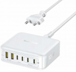 Telefoni laadija Baseus EnerFill FH21, 2 x USB A/4 x USB Type C, valge v., 120 W