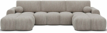 Nurgadiivan Vianetto Velour, valge v., 177 x 319 cm x 95 cm