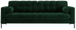 Diivan Cosmopolitan Design Bali Velvet Bluvel 78, must v./roheline v., 96 x 177 cm x 75 cm