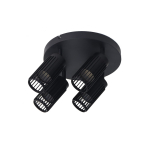 Valgusti lagi CristalRecord Flush, GU10, 4 x 10 W, must v. / must v., 6 x 12 cm