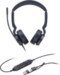 Juhtmega k&otilde;rvaklapid Yealink UH44 Dual UC USB-C/A 1308187, must v.