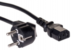 Juhe Akyga AK-PC-06A Schuko, IEC C13, 3 m, must v.