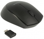 Juhtmevaba arvutihiir Delock Mini, bluetooth / 2.4ghz, must v.
