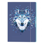 Kummiga kaust Herlitz Wild Animals Lynx, A4 Sinine v.