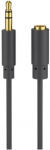 Kaabel Goobay 3.5mm male - 3.5mm female 3.5 mm male, 3.5 mm female, 5 m, must v.
