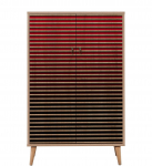 Kapp Kalune Design Multibox 221, pruun v./punane v., 36 cm x 80 cm x 127 cm