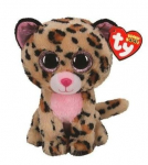 Pehme m&auml;nguasi TY Leopard, pruun v./must v./mitmev&auml;rviline, 15 cm
