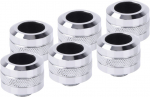 &Uuml;hendus Alphacool Eiszapfen PRO 16mm HardTube fitting G1/4, kroom v., 6 tk