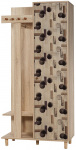 Esiku riidekapp Kalune Design Garmanto 90 522, pruun v./mitmev&auml;rviline, 36 cm x 90 cm x 194 cm