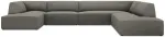 Nurgadiivan Micadoni Home Ruby Panoramic 7 Seats, hall v./liivakarva pruun v., parem, 366 x 273 cm x 69 cm