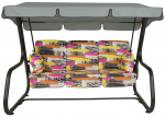 Aiakiik Patio Rimini / Venezia F008-13LB, antratsiit v./eriv&auml;rviline/must v., 222 cm x 143 cm x 173 cm