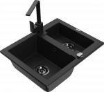 K&ouml;&ouml;givalamu Mexen Carlos 6518581500-77+670300-70+66921-70, graniit, 58 cm x 47 cm x 17.7 cm, must