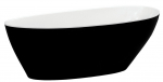 Vann, teisaldatav Besco Goya Black&White XS, 62 cm x 142 cm x 60 cm, valge/must