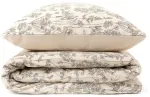 Voodipesukomplekt Homla Possa Japandi Spirit 825755, kreemjasvalge, 70 x 80 cm, 160 x 200 cm