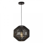 Valgusti rippuv Searchlight Wicker, E27, 1 x 60 W, must v.