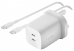 Telefoni laadija Belkin WCH013VF2MWH, USB Type C, valge v., 65 W