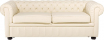 Diivan Beliani Chesterfield, kreemjasvalge, 76 x 195 cm x 70 cm