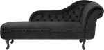 Lamamisdiivan Beliani Nimes Right, must v., 169 cm x 65 cm x 79 cm