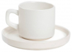 Tass alustassiga Homla Famelio 237737, valge v., 0.2 l