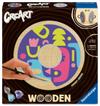 Maalimine numbrite j&auml;rgi Ravensburger CreArt Wooden Square Shapes, roheline/roosa/violetne