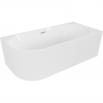 Vann seinaga, teisaldatav Mexen Gia Right, 170 cm x 80 cm x 58 cm, ovaalne, valge/kroom