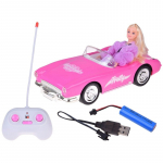 Nukk aksessuaaridega, autoga Anlily Deluxe Retro Car, 30 cm, roosa v.