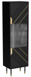 Vitriinkapp Cama Meble Mountain, must v., 40 cm x 54 cm x 180 cm