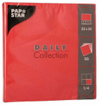 Pabersalvr&auml;tikud Pap Star Daily Collection, 32 cm x 32 cm, punane v., 20 tk