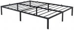 Voodi kahekohaline Akord Furniture Factory, 160 x 200 cm, must v., ilma madratsita, p&otilde;hjalippidega