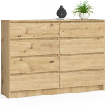 Kummut Akord K140 8SZ CLP PK, artisan oak v., 99 cm x 138.4 cm x 40 cm