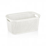 Pesukorv Knitas, 38 l, valge v., 57 cm x 37 cm