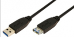 Juhe Logilink CU0041 USB 3.0 male, USB 3.0 female, 1 m, must v.